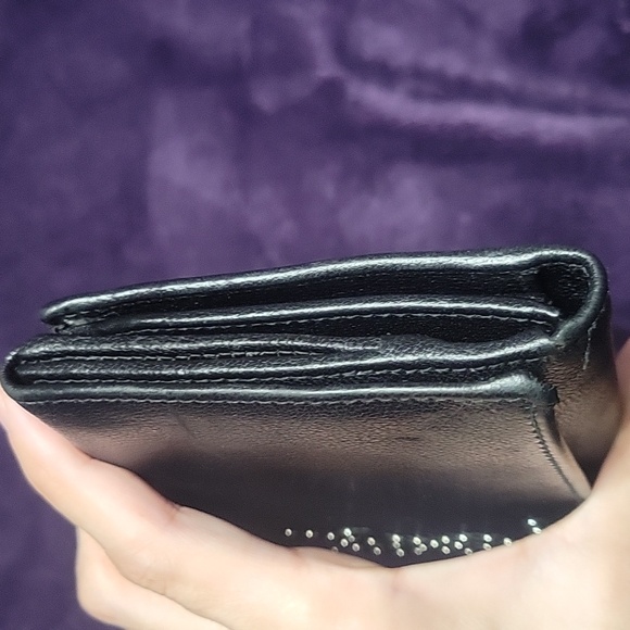 Yves Saint Laurent Studded Black Wallet Clutch - Picture 9 of 11